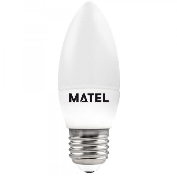 Bomb.led vela e27  7w.neutra (caja de 10 unidades)