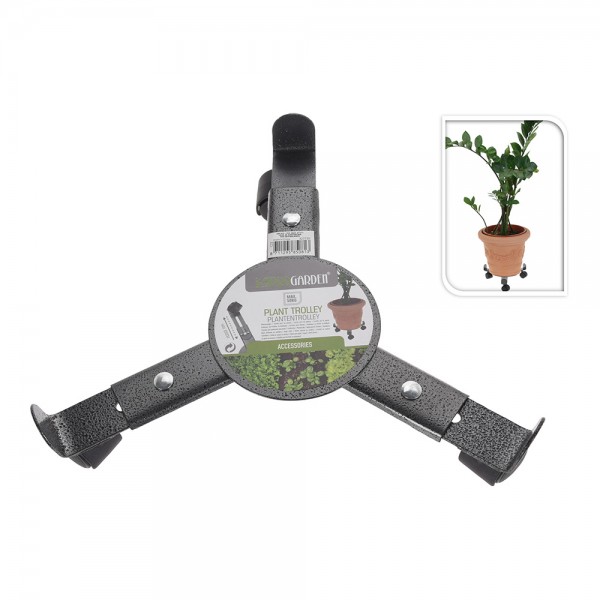 Base ajustable metálica de 3 ruedas 22,5 - 30 cm