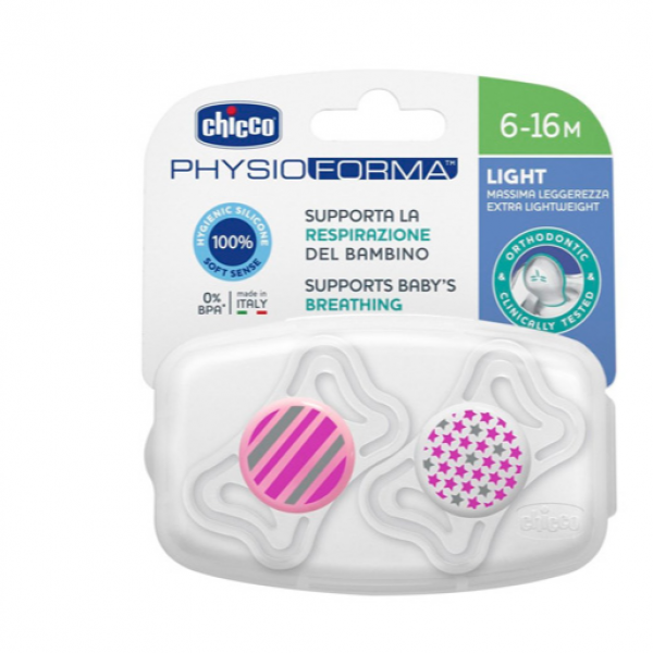 Chicco Chupete Physio Light Rosa 616 2 Uds