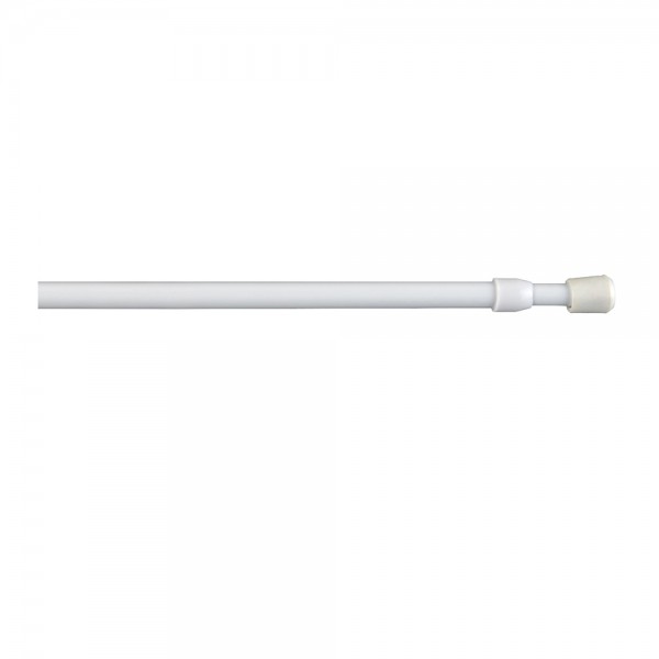 Portavisillo extensible a presión rosca blanco, ø0,8 x 50 - 85 cm, 2 uds