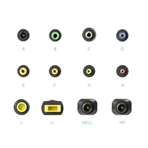 Tooq cargador portátil 90w manual 12 conectores