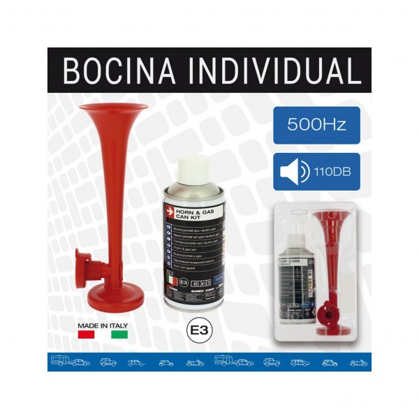 Bocina Portátil Tipo Náutico Gas 500Hz 110DB Muy Potente