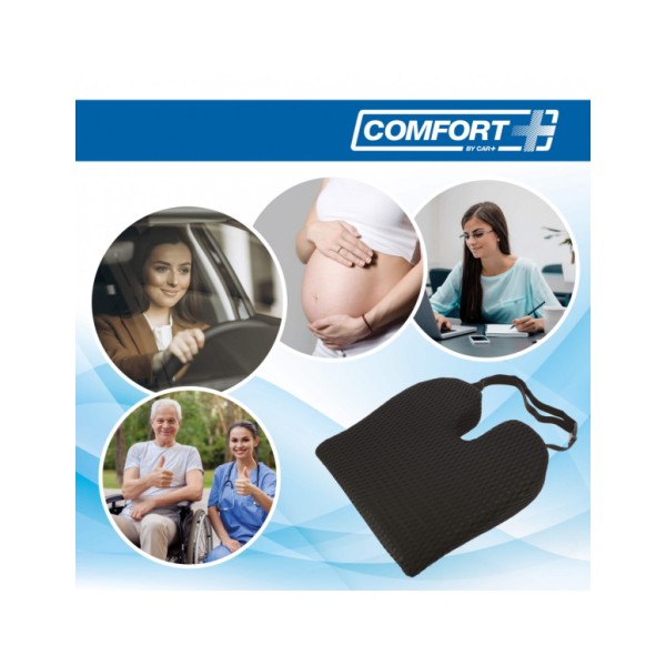 Cojín Viscoelastico de Asiento Ortopédico de 42cm x 40 cm, con Espuma de Memoria para Alivio del Dolor de Cóccix