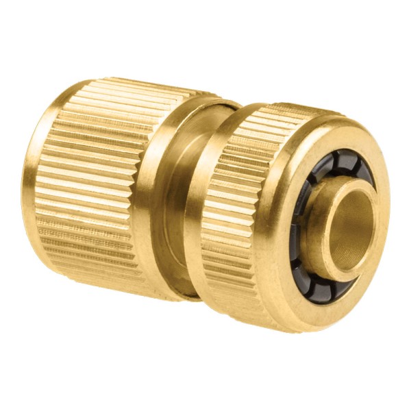 Conector rápido de manguera de latón brass 6 bar, ½ pulg - 5/8 pulg, blister