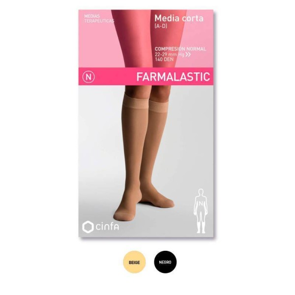 Media Farmalastic Cerrada Corta Normal Tg