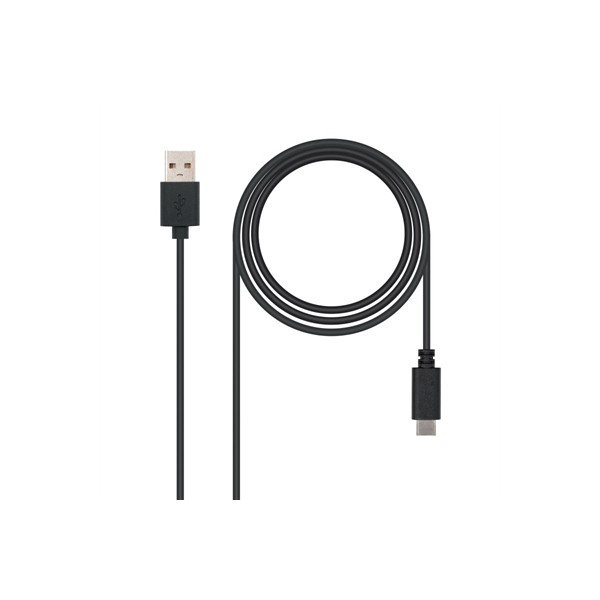 Nanocable cable usb 2.0 3a tipo usb-c/m-a/m 0.5 m