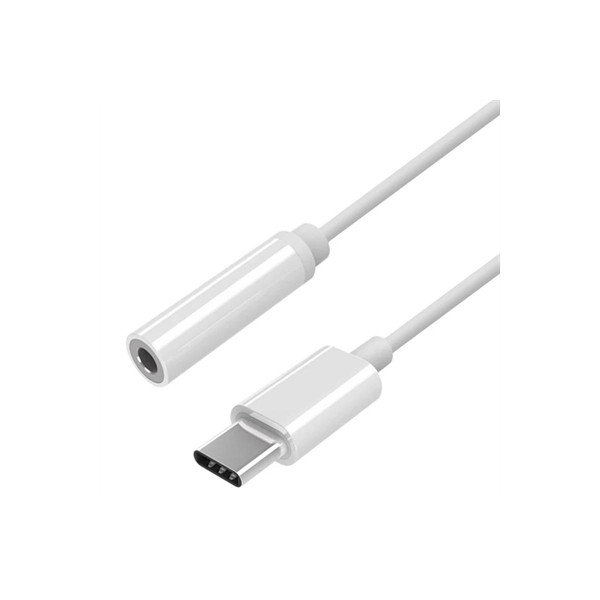 Aisens conversor usb c-m jack 3.5-h blanco 15cm