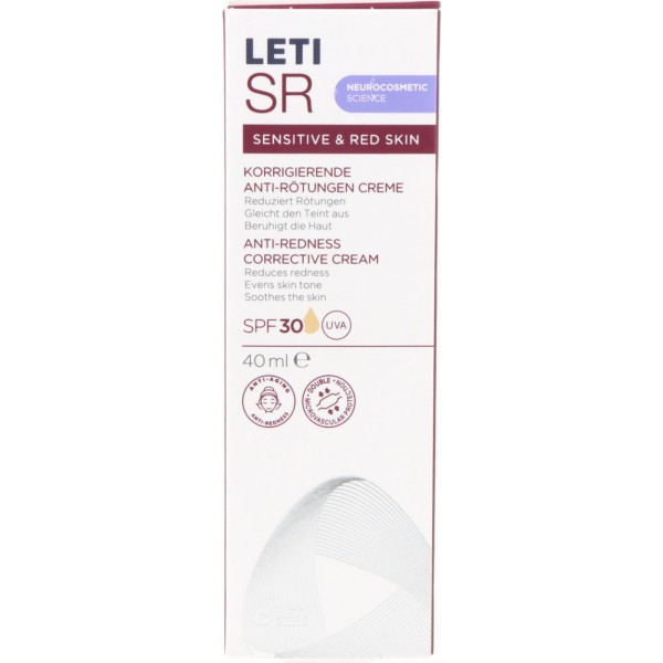Letisr Crema Anti Rojeces Correctora SPF 30 1 Tubo 40 ml