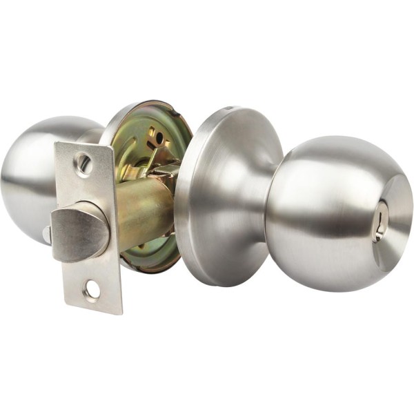 Pomo entrada redondo 65mm.niq.mat.