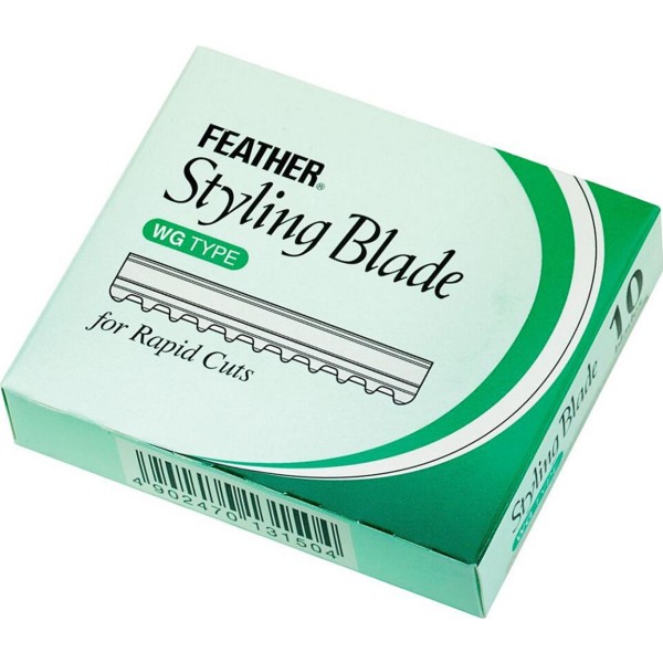 Feather styling blase caja 10 cuchillas wg type 10un